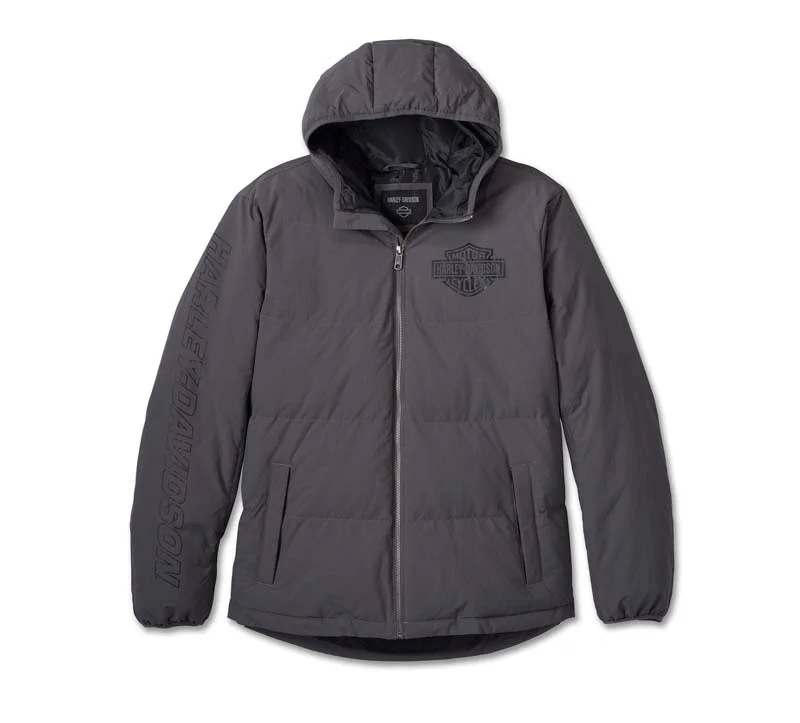 Smart Denim BAR & SHIELD HOODED PUFFER