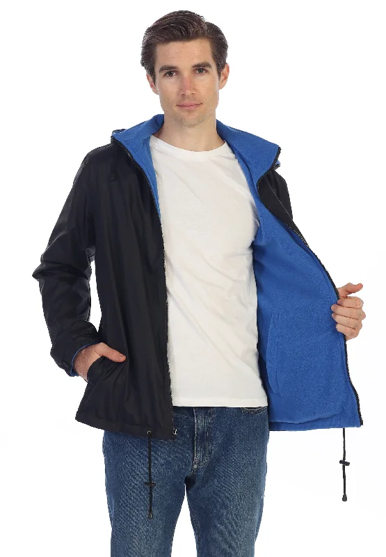 Fashion Hoodies Men's Reversible Jacket with Polar Fleece Lining