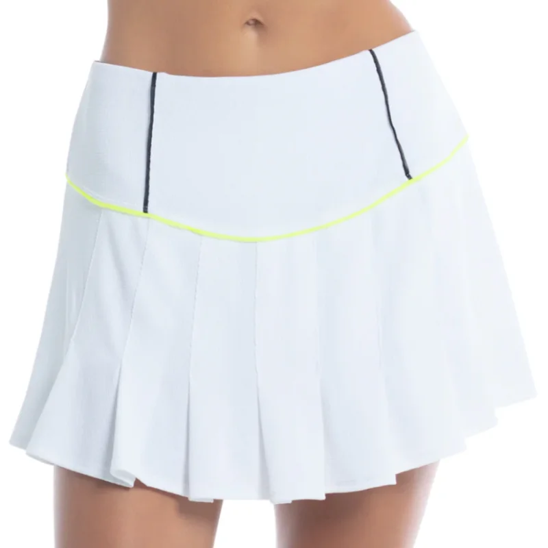 Stylish Footwear Lucky In Love Wave Pique Skort (13.5")- White