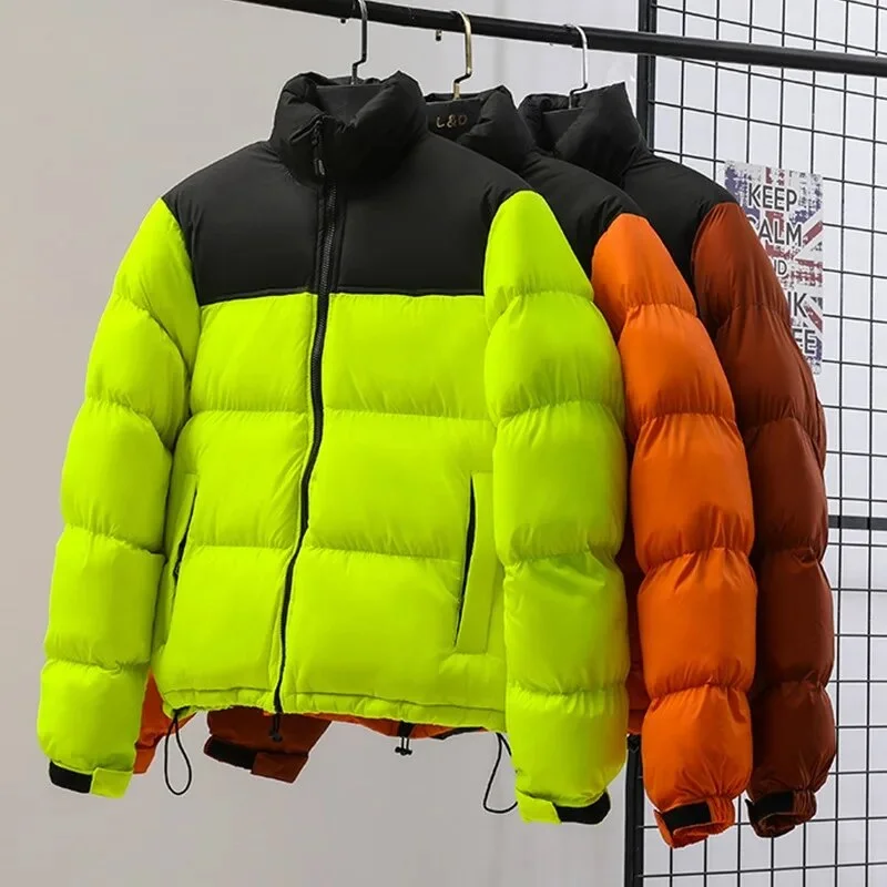 Trendy Hats Men's Winter Double Colored Patchwork Parkas Coat