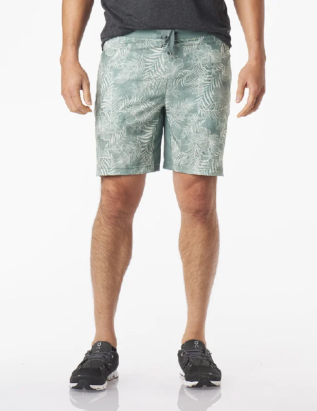 Cozy Pants Acadia Short: Sage Tropic Print