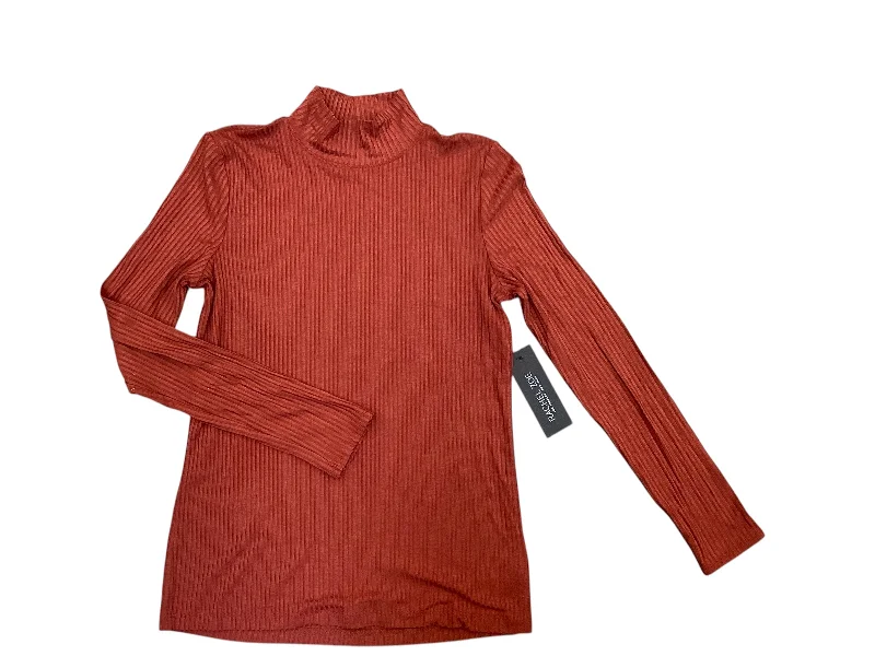 Comfortable Suits Top Long Sleeve Basic By Rachel Zoe In Orange, Size: S