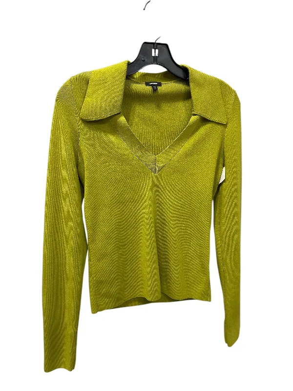 Casual Trends Top Long Sleeve By Express In Green, Size: M