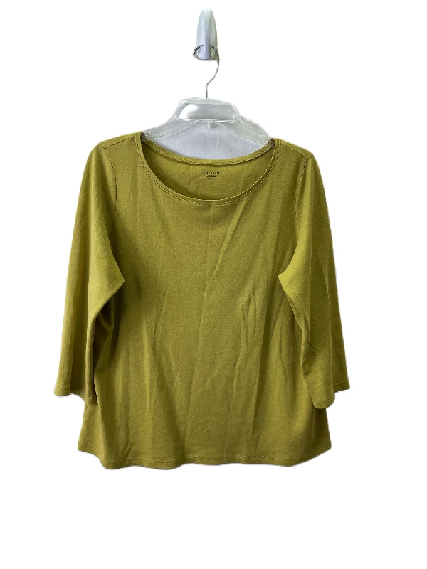 Smart Footwear Top Long Sleeve Basic By Eileen Fisher In Chartreuse, Size: Xl