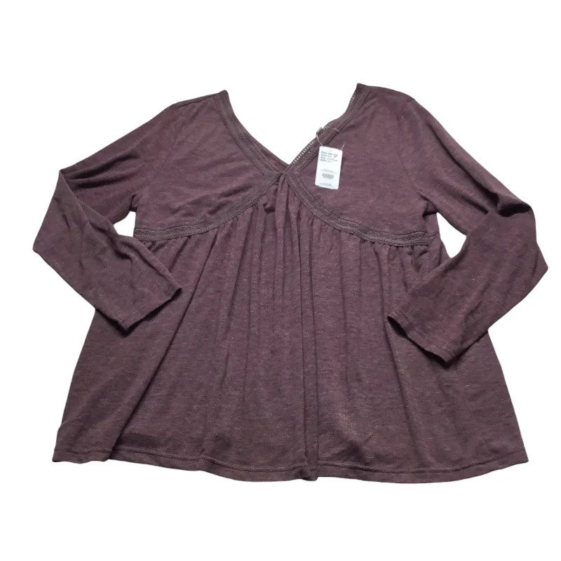 Casual Suits Top Long Sleeve By Suzanne Betro In Purple, Size: 2x