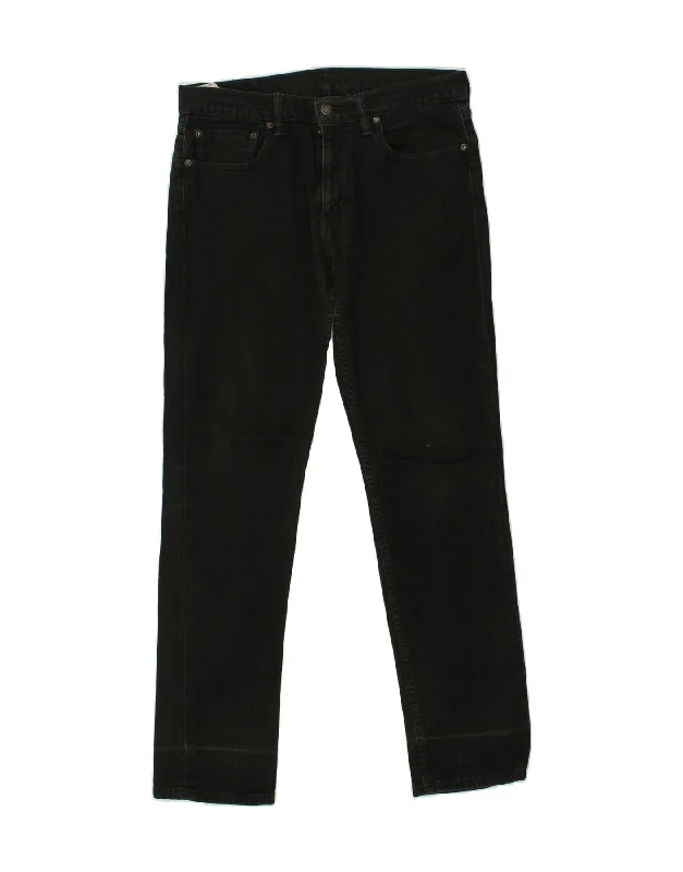 Modern Pants LEVI'S Mens Slim Jeans W32 L32 Black Cotton