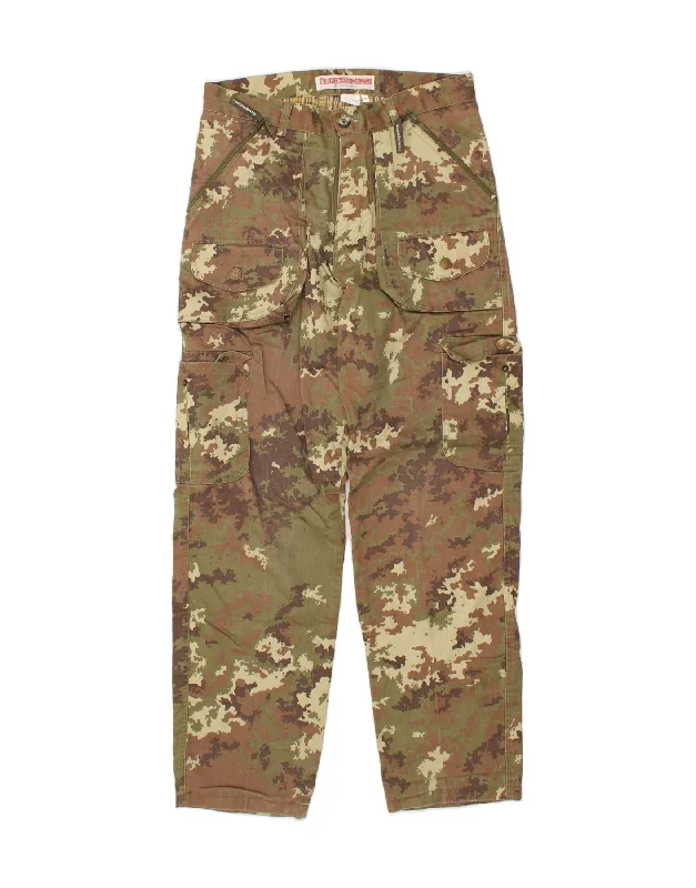 Classic Pants VINTAGE Mens Tapered Cargo Trousers IT 46 Small W31 L31 Khaki Camouflage