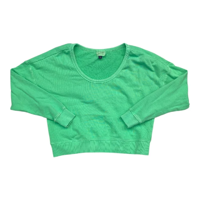 Sporty Looks Top Long Sleeve By Universal Thread In Green, Size: S