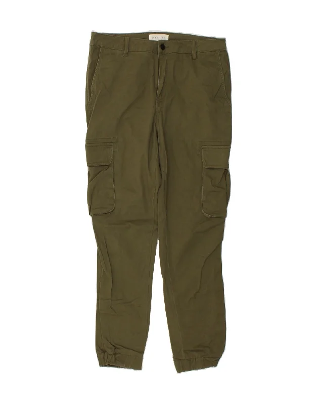 Practical Hoodies VINTAGE Mens Joggers Cargo Trousers W31 L29 Khaki Cotton