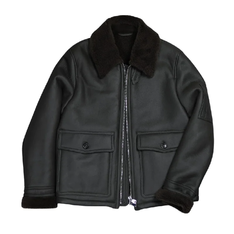 Trendy Footwear VALSTAR Nappa Shearling Bond Jacket BLACK