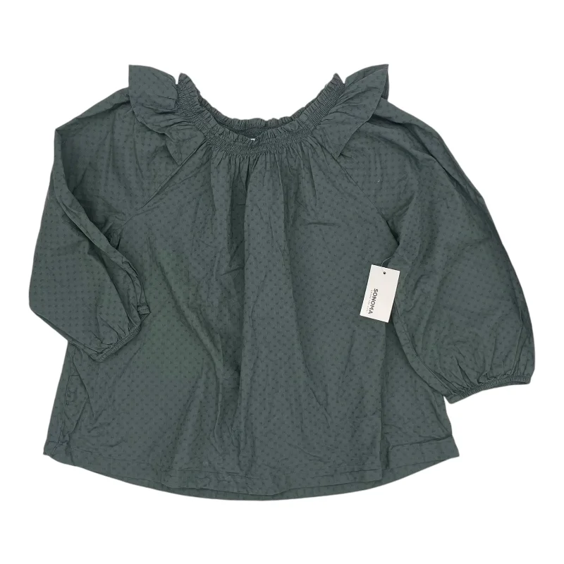 Functional Tops Top Ls By Sonoma In Green, Size:Xl