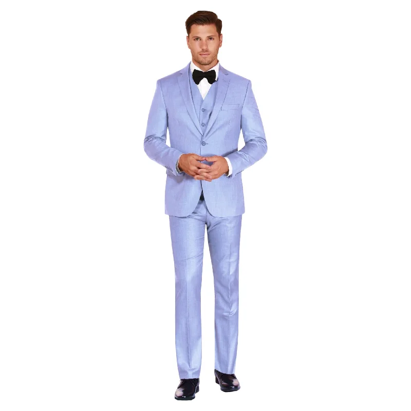 Everyday Jackets 3pc Sky Sharkskin Suit