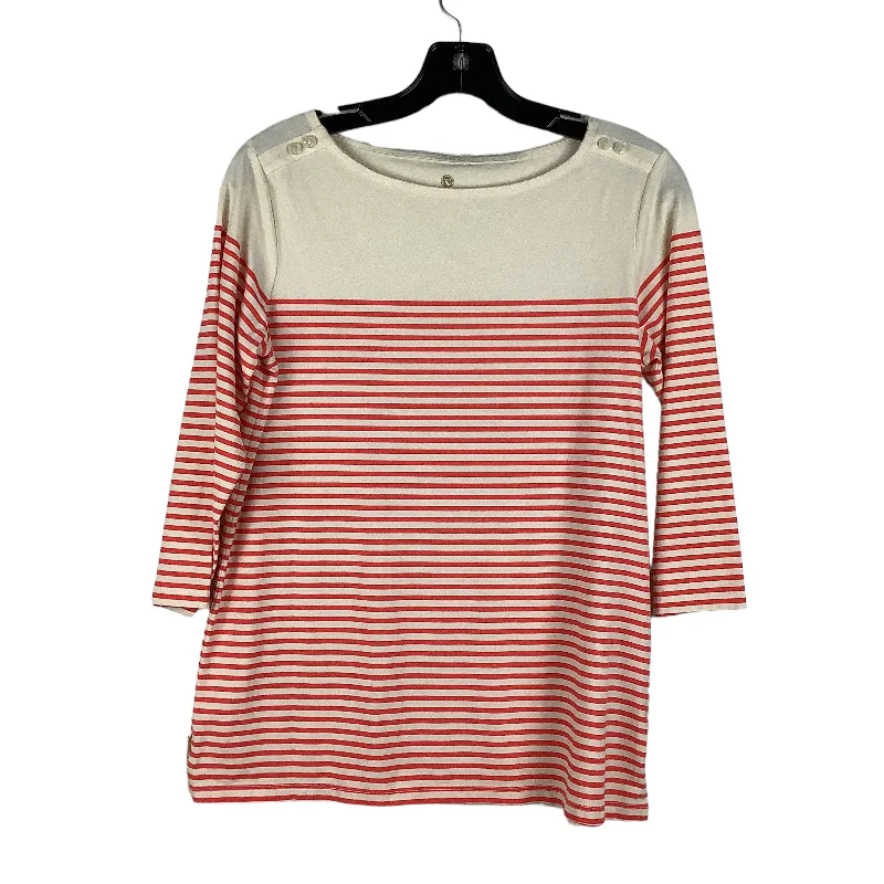 Comfortable Hoodies Striped Pattern Top Long Sleeve Designer Spartina, Size S