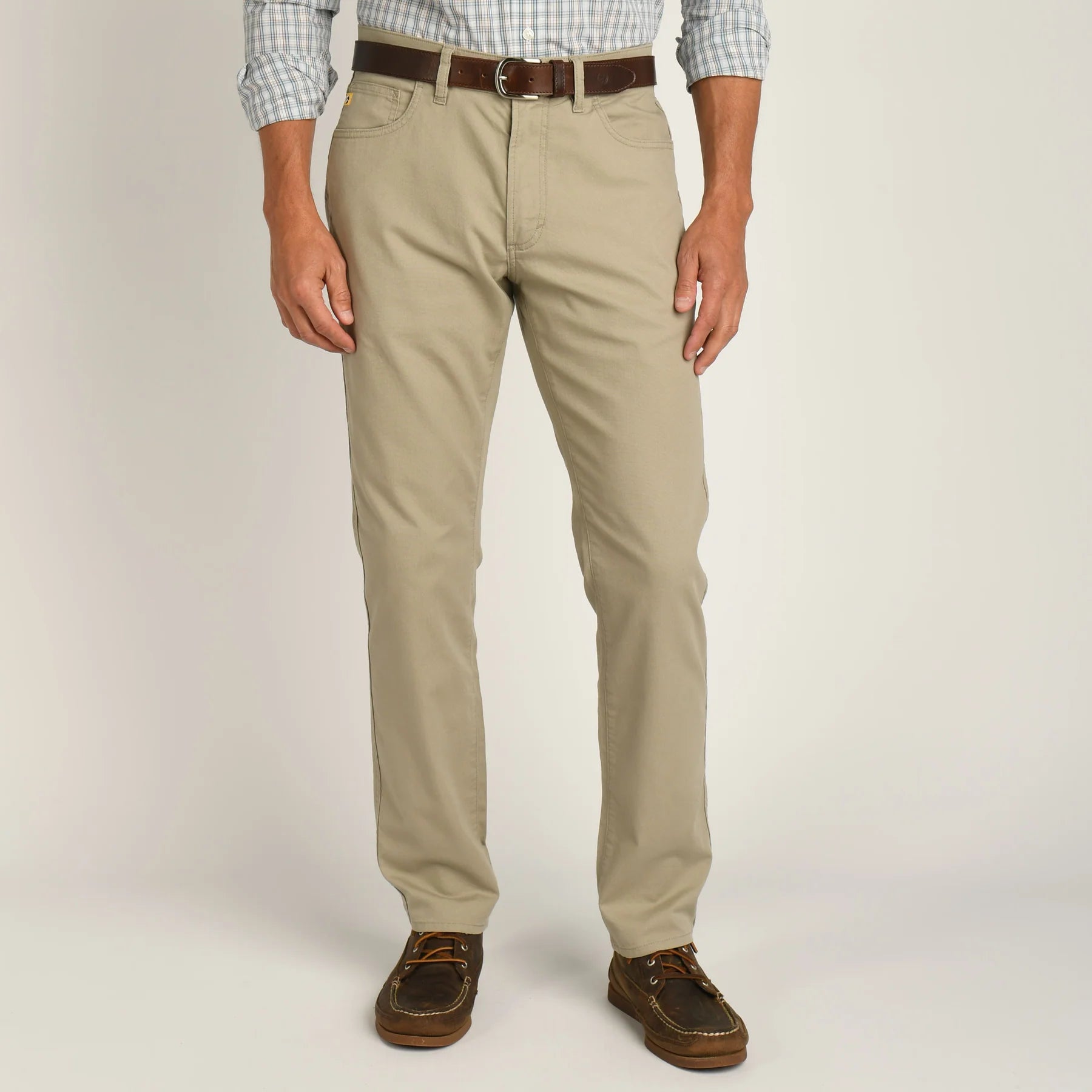 Premium Pants Pinpoint Canvas 5-Pocket Pant (Khaki)