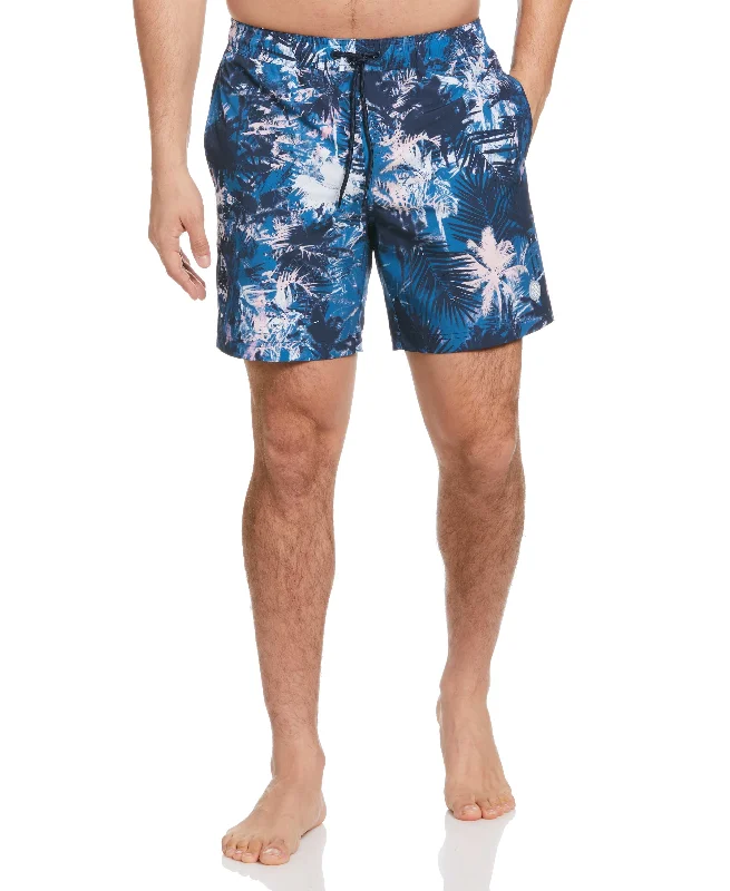 Functional Shirts Palm Print 7" Swim Short