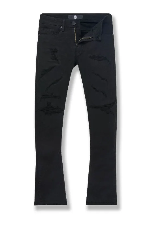 Cozy Pants Big Men's Stacked Santiago Denim (Black)