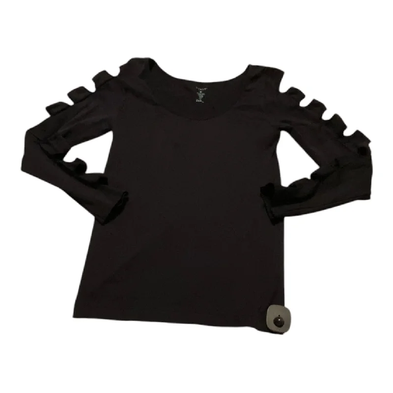 Versatile Shorts Top Long Sleeve By Venus In Black, Size: M