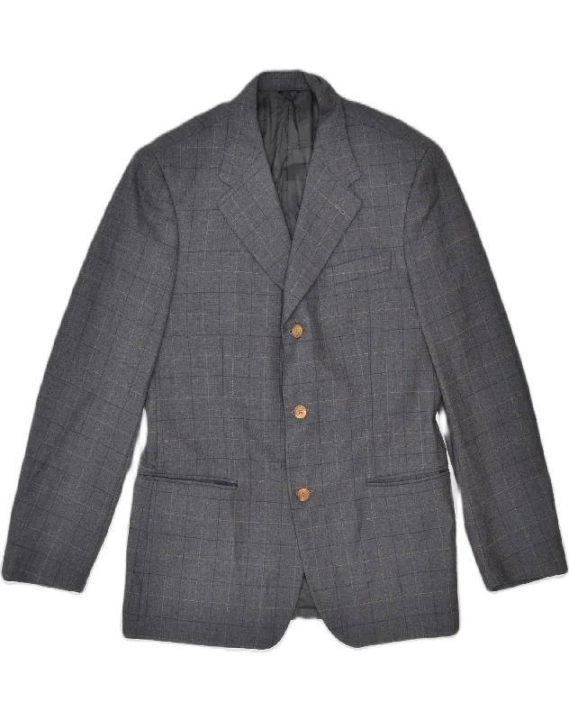 Casual Sneakers BROOKSFIELD Mens 3 Button Blazer Jacket UK 38 Medium Grey Check Wool