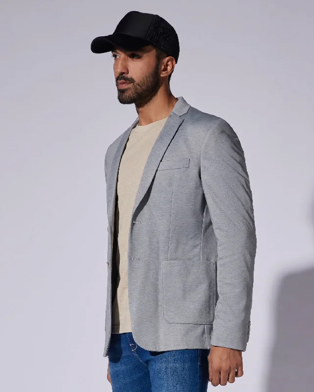 Warm Sweaters The Frostgate Knit Blazer - Grey