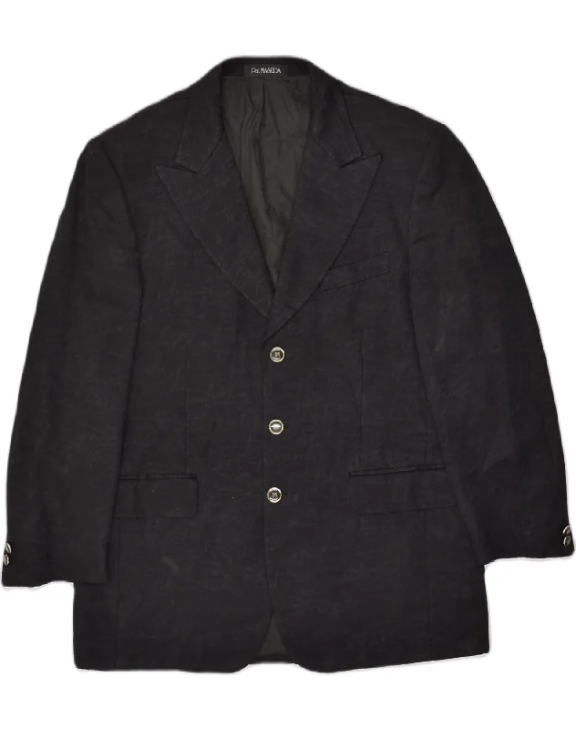 Warm Casuals VINTAGE Mens 3 Button Blazer Jacket UK 38 Medium Black