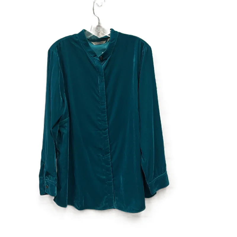 Sporty Accessories Top Long Sleeve By Soft Surroundings In Green, Size: 1x