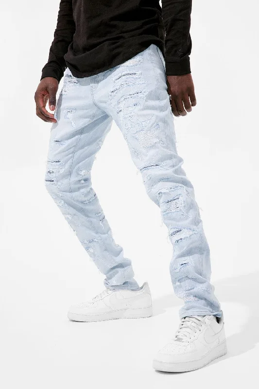 Cozy Pants Sean - Frankenstein Denim (Iced White)