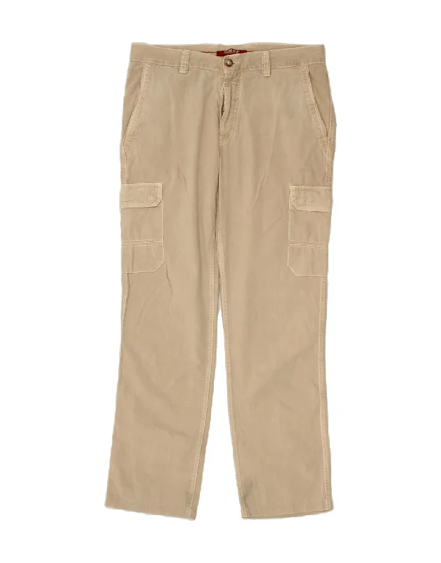 Stylish Casuals CARRERA Mens Straight Cargo Trousers IT 48 Medium W32 L30  Beige Cotton