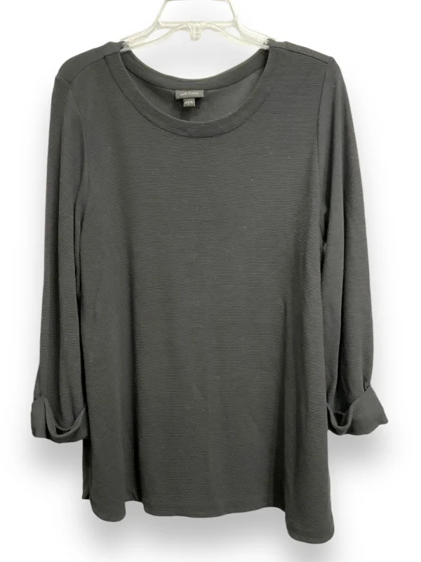 Sleek Tops Top Long Sleeve Basic By J. Jill In Black, Size: L