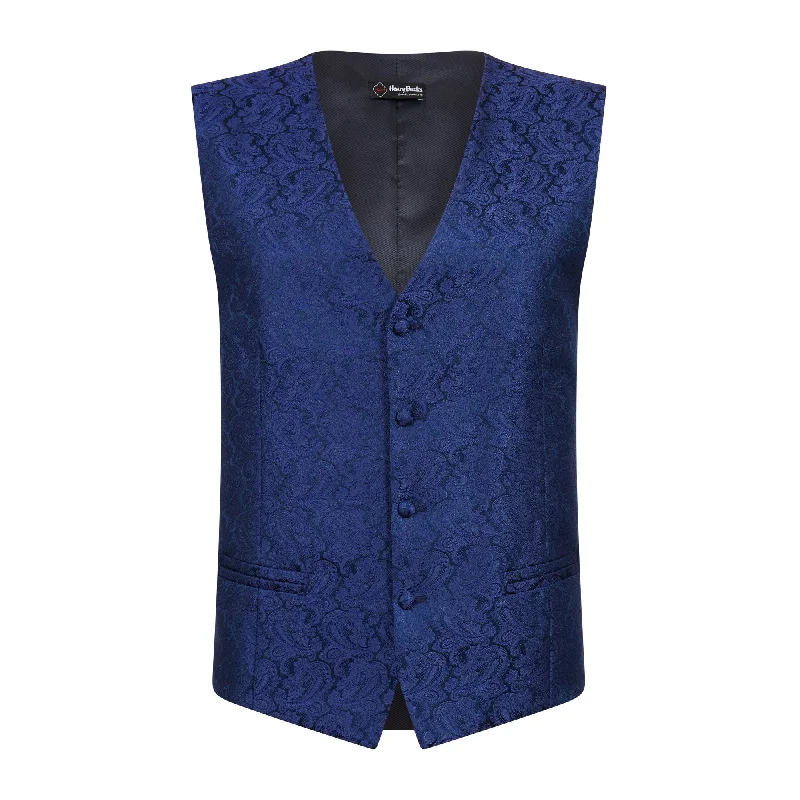 Modern Footwear HENRY SARTORIAL Silk Vest NAVY