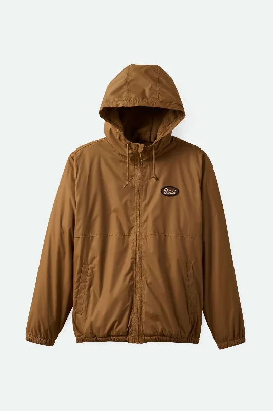 Basic Casuals Claxton Parsons Arctic Fleece Lined Jacket - Tobacco Brown