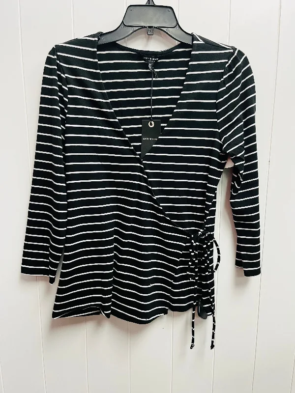 Warm Layers Top Long Sleeve By Lucky Brand In Black & White, Size: S