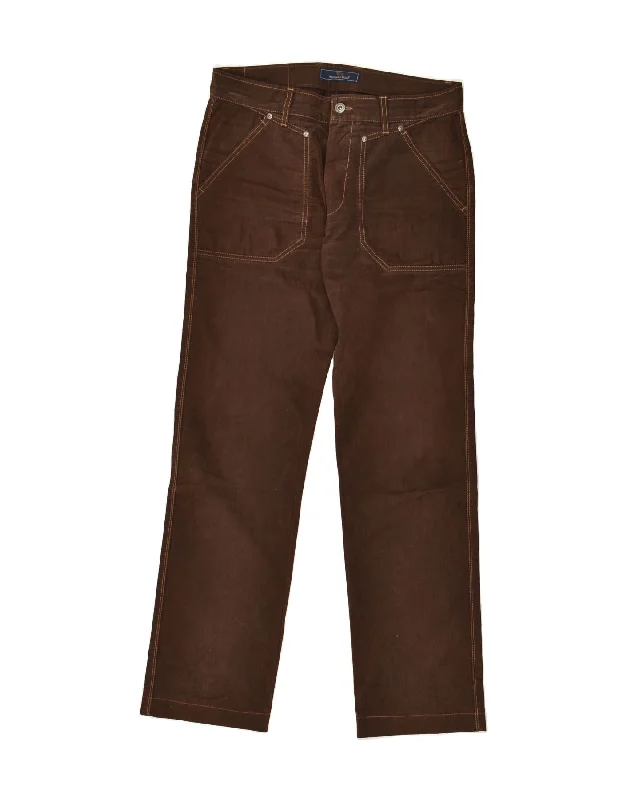 Cozy Pants HARMONT & BLAINE Mens Straight Jeans IT 48 Medium W32 L32 Brown Cotton