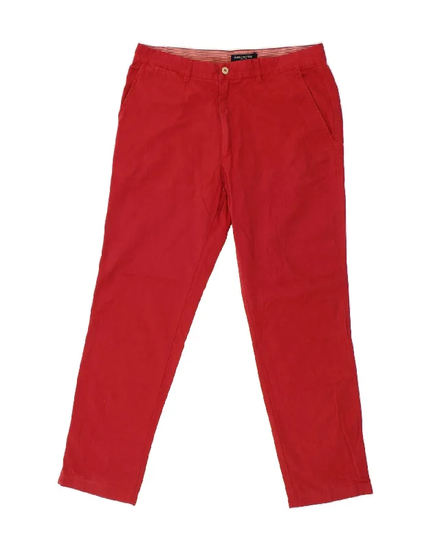 Stylish Boots MARINA YACHTING Mens Straight Chino Trousers IT 52 XL W34 L30  Red Cotton