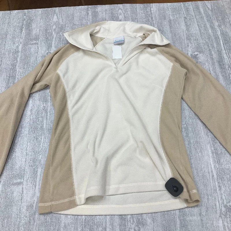 Basic Hoodies Top Long Sleeve By Columbia In Cream & Tan, Size: L