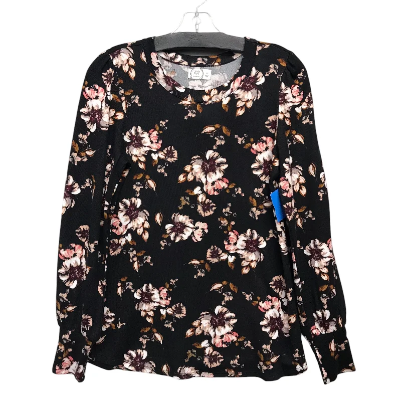 Smart Tops Top Ls Basic By Maurices In Floral Print, Size:Xs