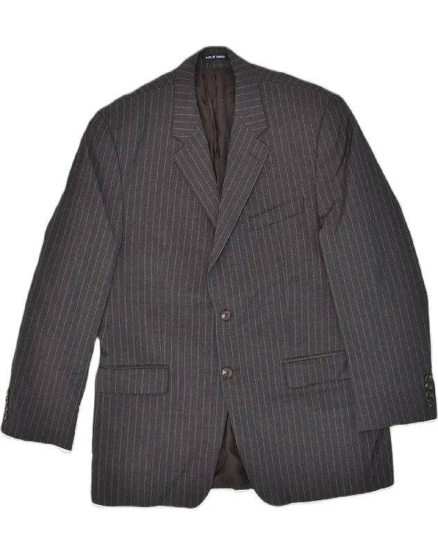 Practical Outfits CHAPS Mens 2 Button Blazer Jacket UK 42 XL Grey Pinstripe Wool