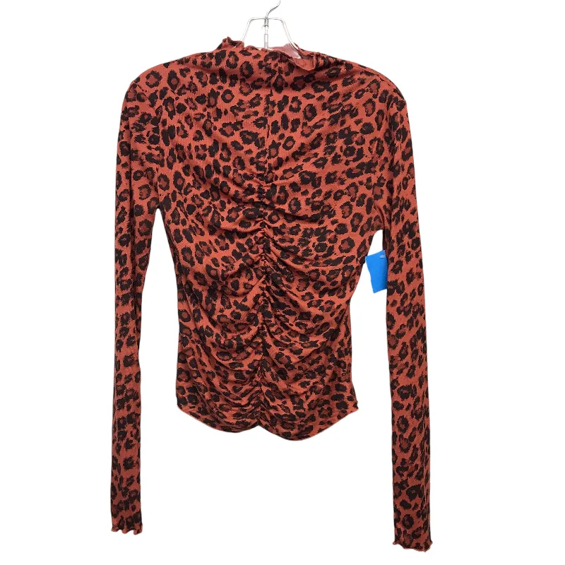 Trendy Shirts Top Ls By Free People In Animal Print, Size:M