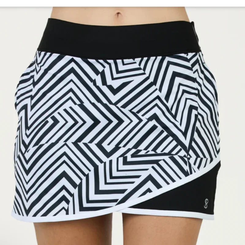 Cool Shorts Sofibella Mysterious 15" Skort - Black/White