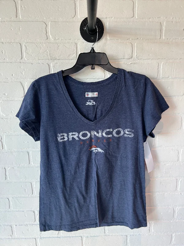 Trendy Basics Top Long Sleeve Basic By Nfl In Blue, Size: Xl