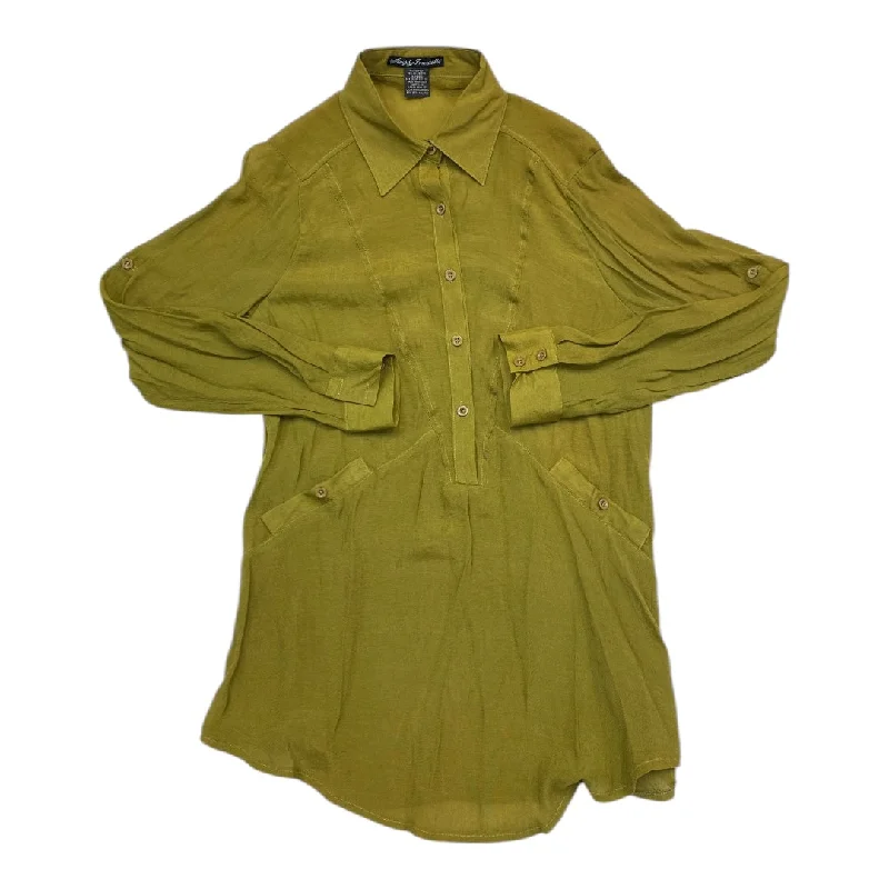 Simple Jackets Top Long Sleeve By simply irresistible In Green, Size: Xl