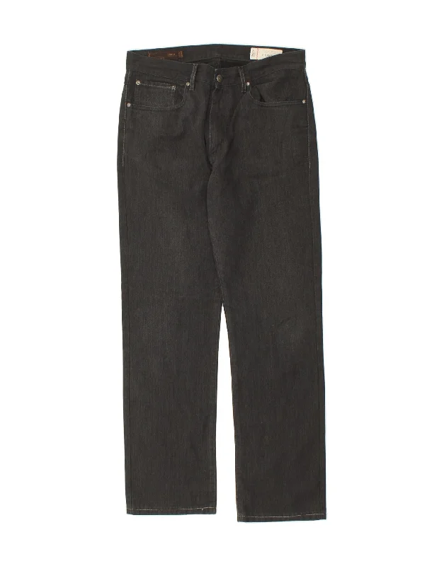 Classic Pieces MARLBORO CLASSICS Mens Dawson Straight Casual Trousers W33 L34 Grey Cotton