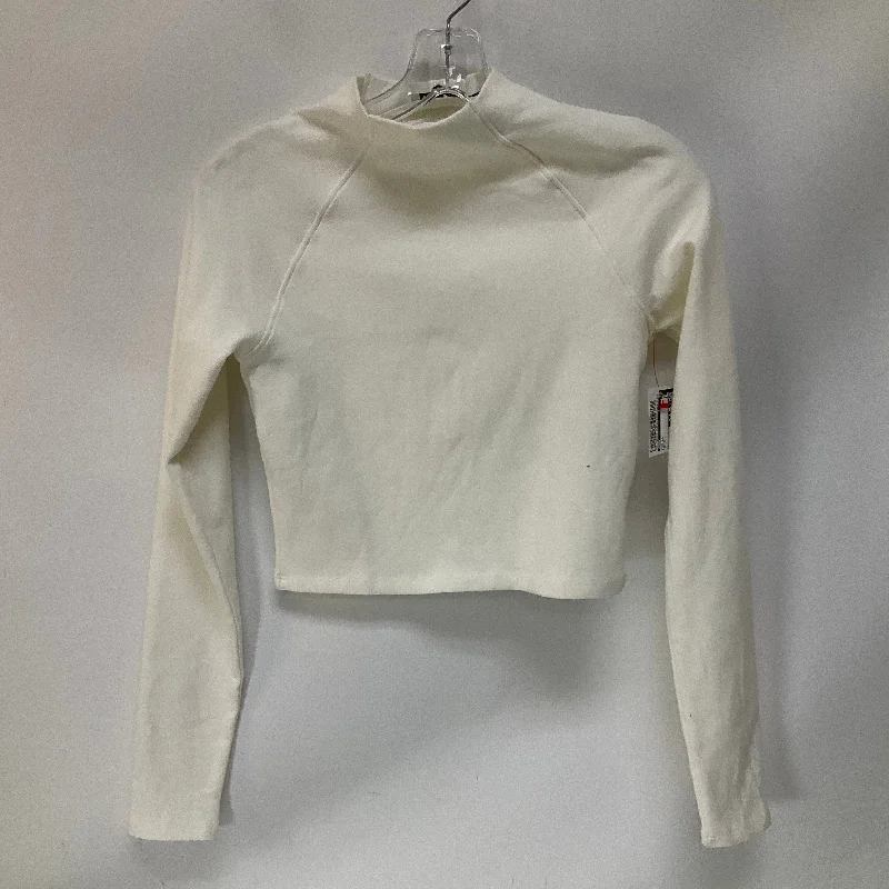 Practical Hoodies Top Long Sleeve By Zara In White, Size: L