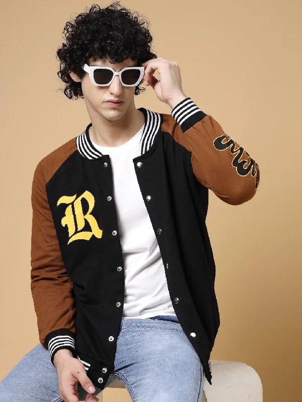 Sporty Looks Rigo Signature Puff Printed Varsity Jacket