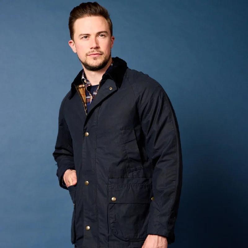 Active Tops BEAUCAIRE Eastwood Waxed Jacket NAVY REG