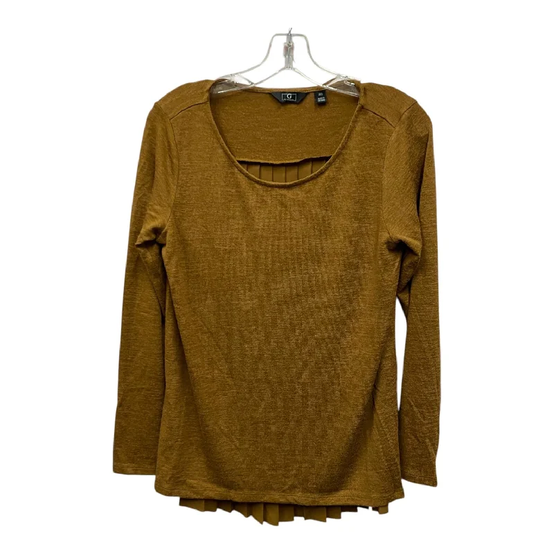 Fashion Hoodies Top Ls By Giuliana In Brown, Size:Xxs