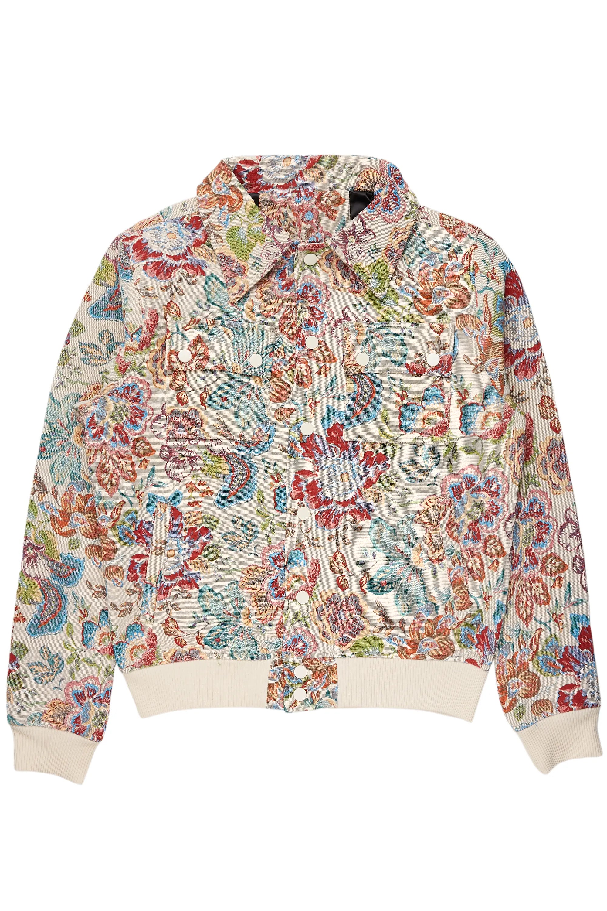 Trendy Footwear Abner Red/Beige Tapestry Jacket