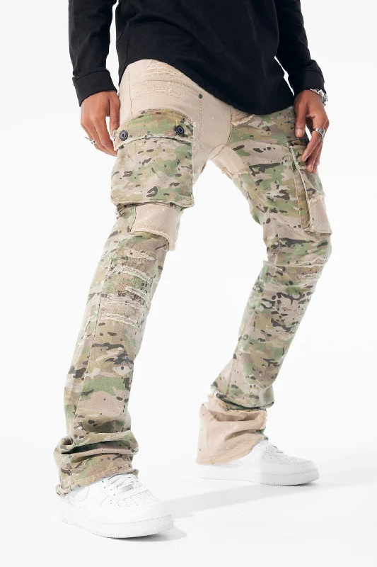 Premium Pants Ross Stacked - Platoon Cargo Denim (Camo 2.0)