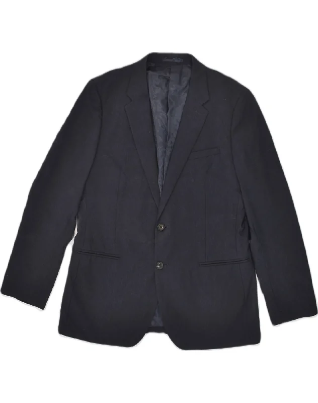 Urban Shirts REISS Mens 2 Button Blazer Jacket UK 38 Medium Navy Blue Wool