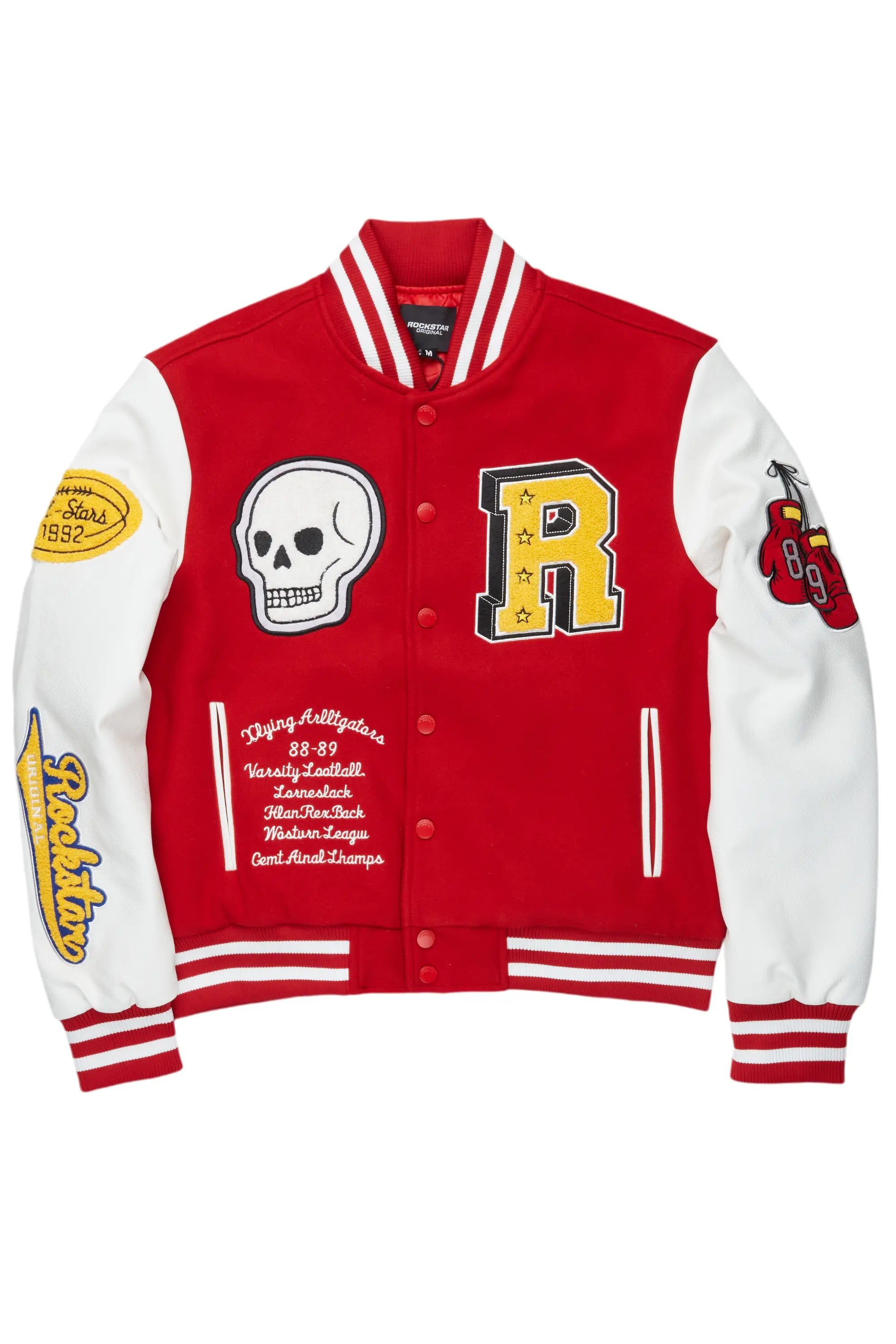 Minimalist Jackets Eisen Red/White Varsity Jacket