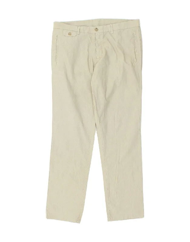 Cool Outerwear TRUSSARDI Mens Slim Chino Trousers IT 52 XL W36 L31 Beige